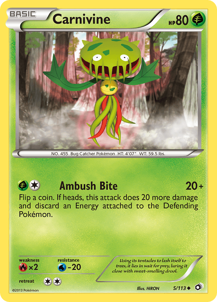 Carnivine, carta 5 de Legendary Treasures