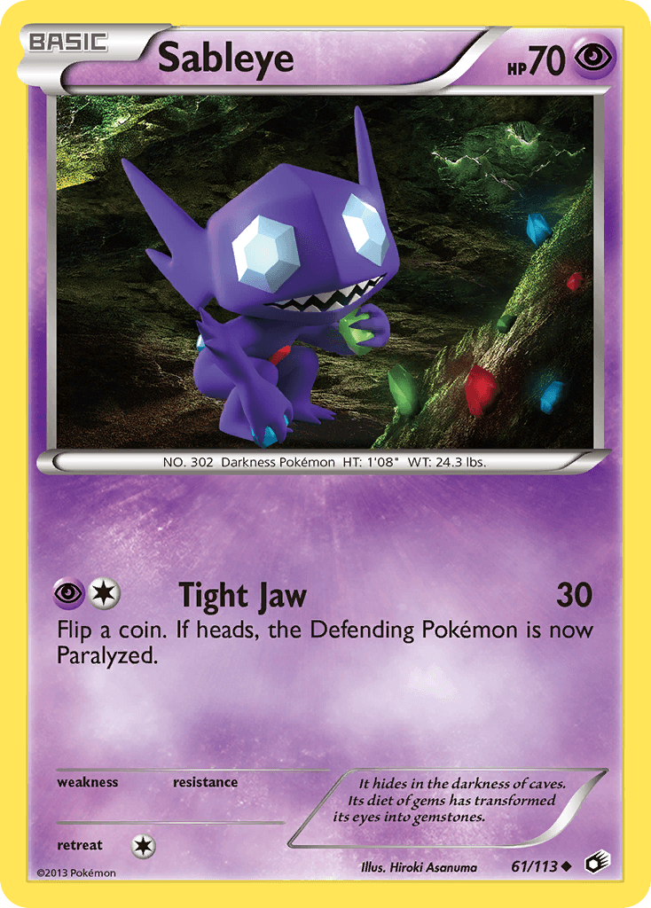 Sableye, carta 61 de Legendary Treasures