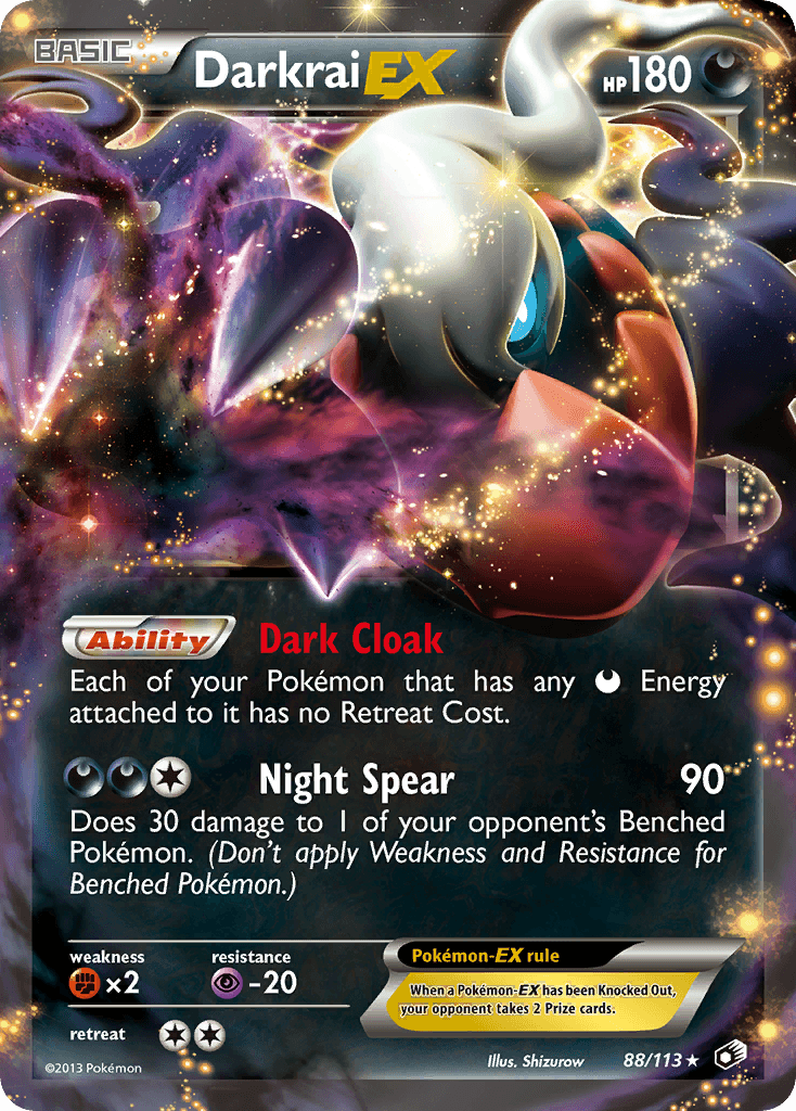 Darkrai-EX, carta 88 de Legendary Treasures