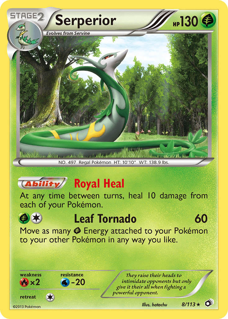 Serperior, carta 8 de Legendary Treasures