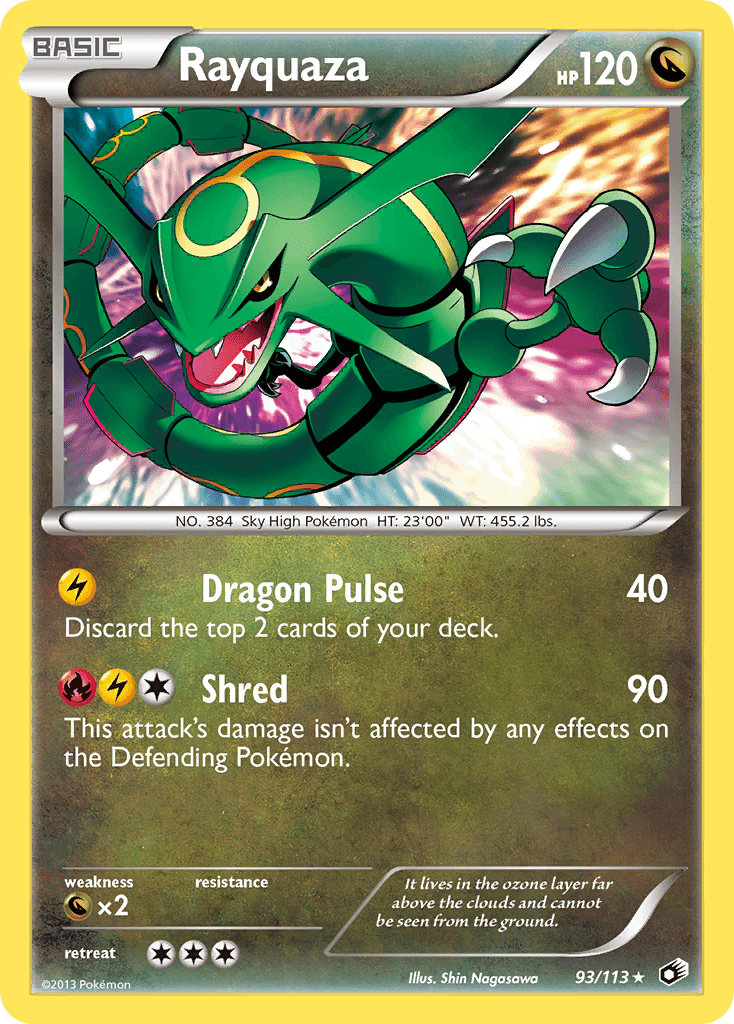 Rayquaza, carta 93 de Legendary Treasures