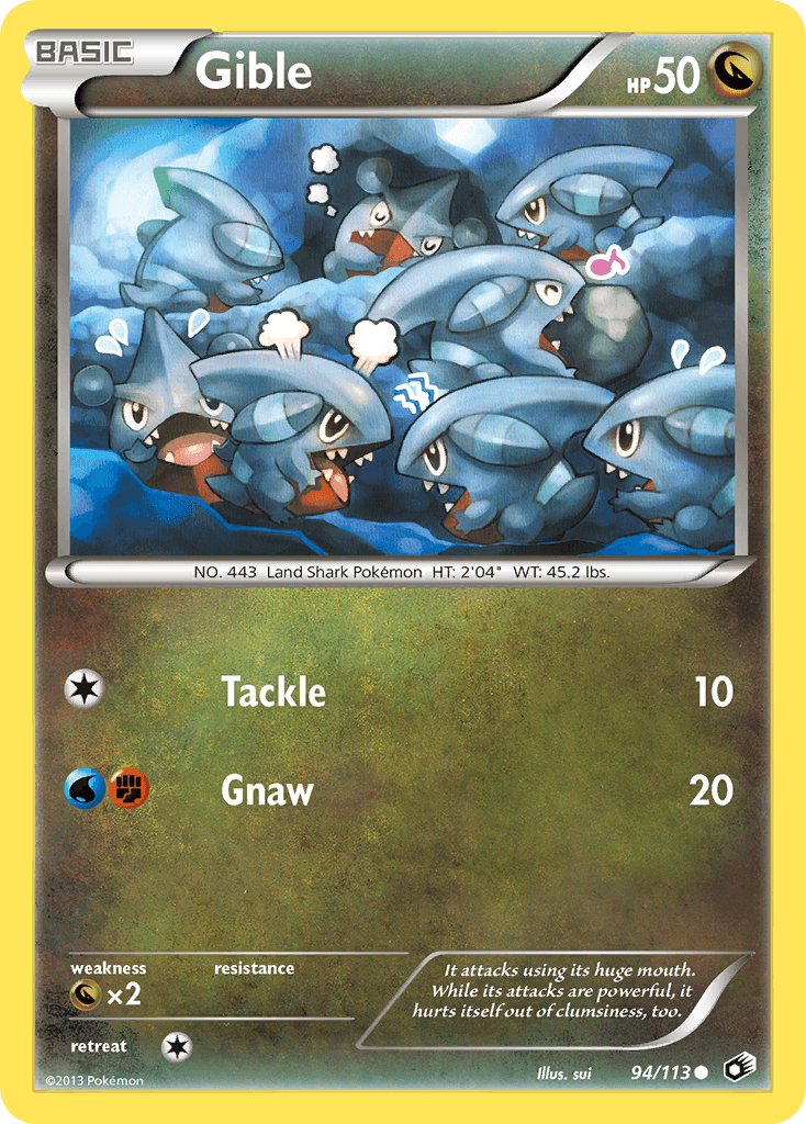 Gible, carta 94 de Legendary Treasures
