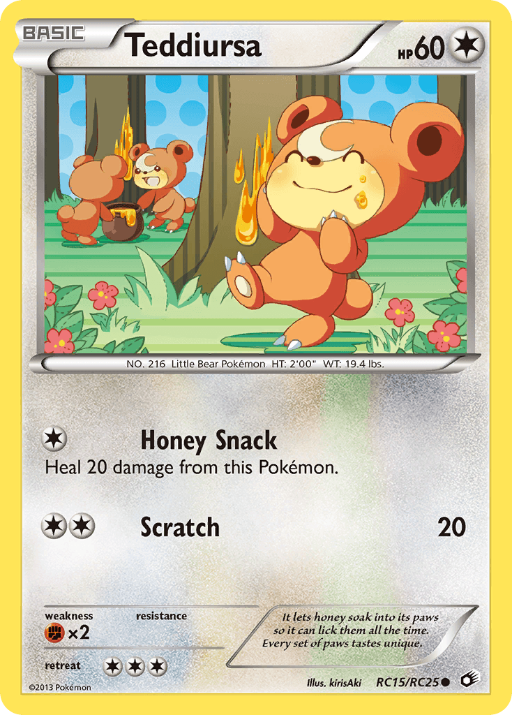 Teddiursa, carta RC15 de Legendary Treasures
