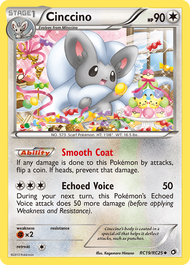 Cinccino, carta RC19 de Legendary Treasures