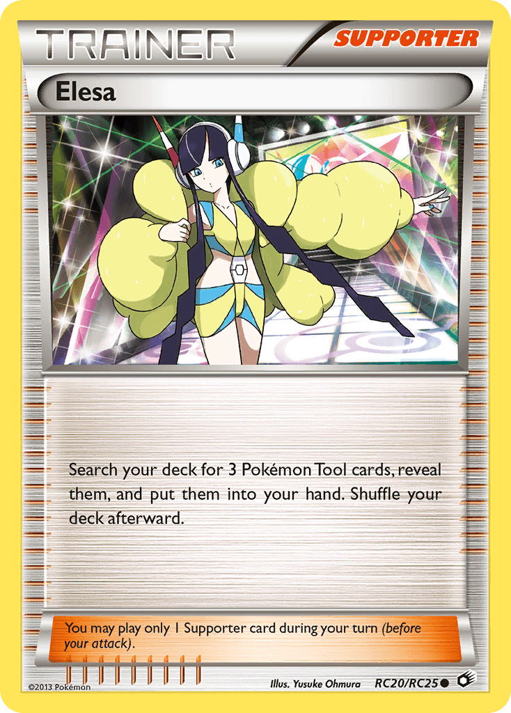 Elesa, carta RC20 de Legendary Treasures