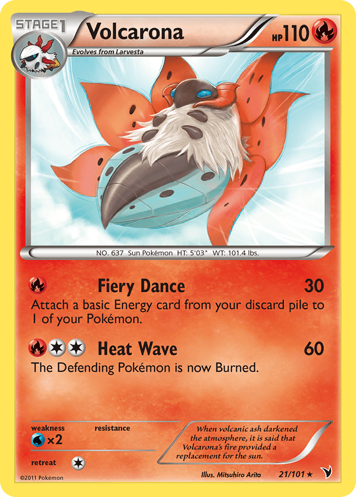 Volcarona, carta 21 de Noble Victories