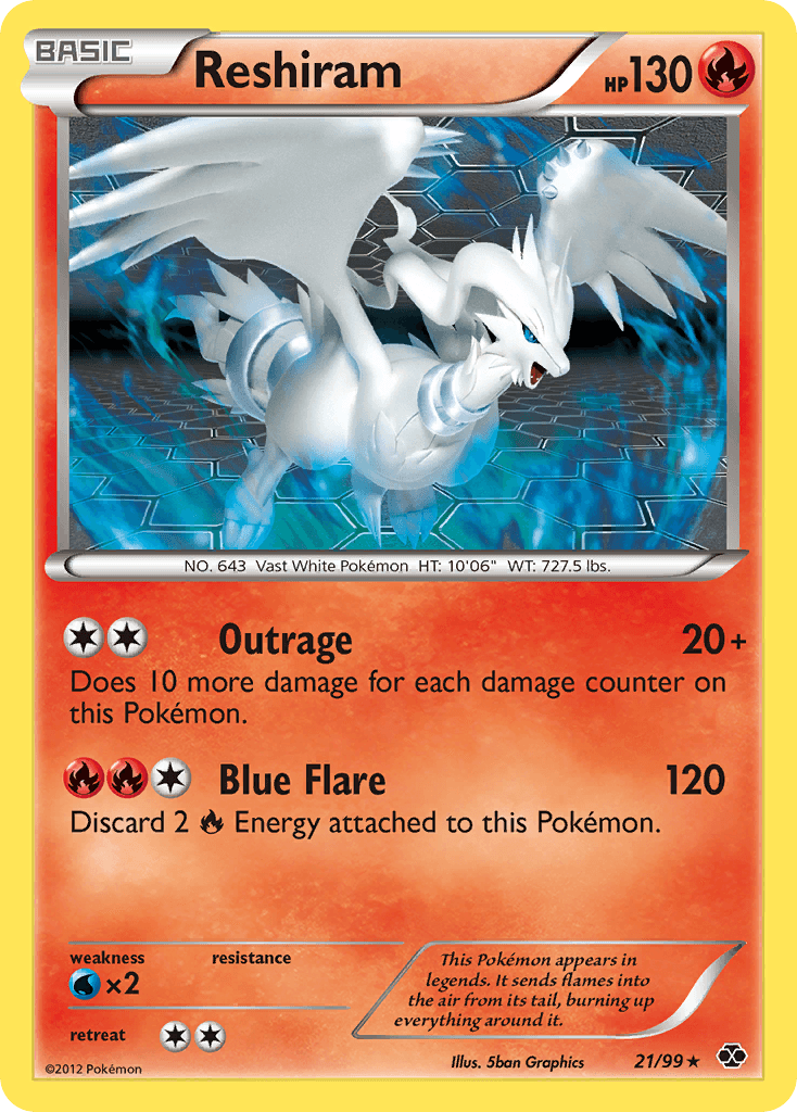 Reshiram, carta 21 de Next Destinies