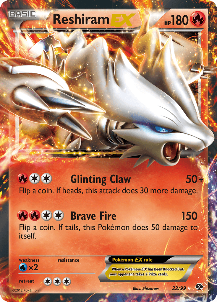 Reshiram-EX, carta 22 de Next Destinies