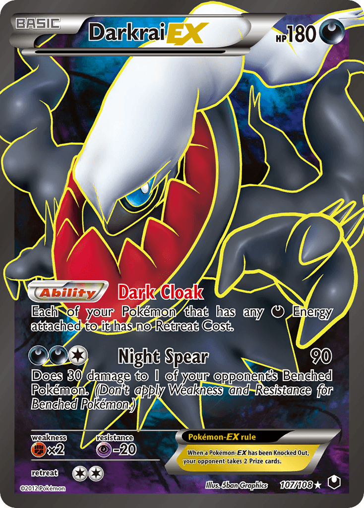 Darkrai-EX, carta 107 de Dark Explorers