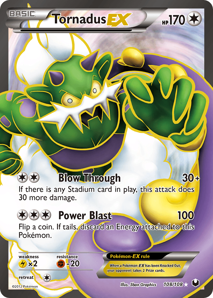 Tornadus-EX, carta 108 de Dark Explorers