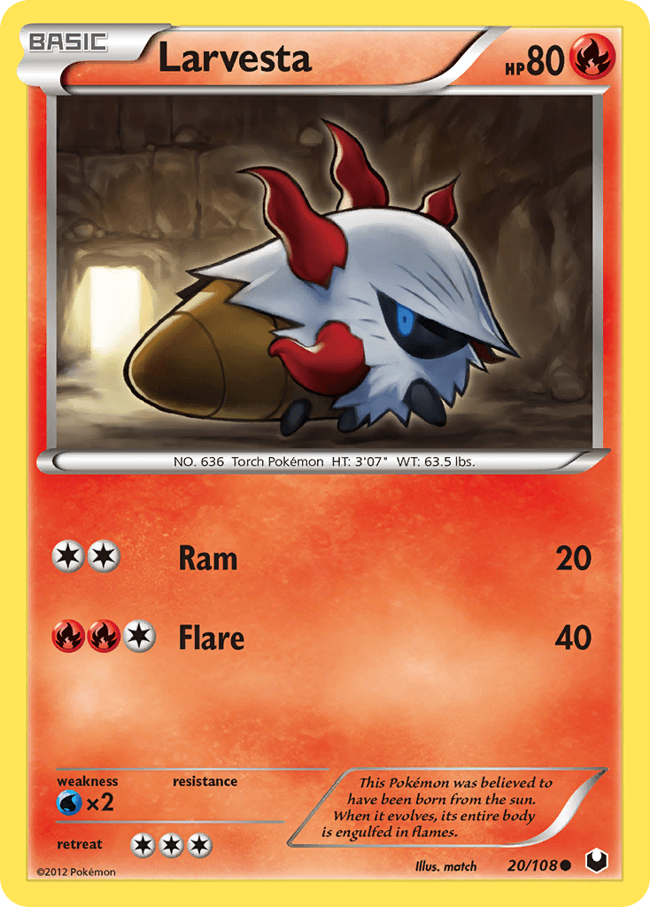 Larvesta, carta 20 de Dark Explorers