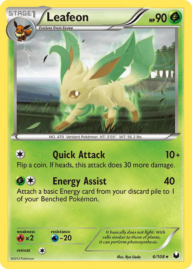 Leafeon, carta 6 de Dark Explorers