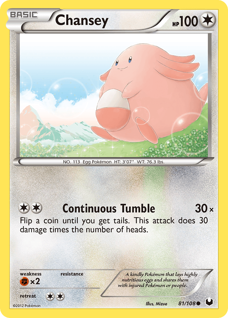 Chansey, carta 81 de Dark Explorers