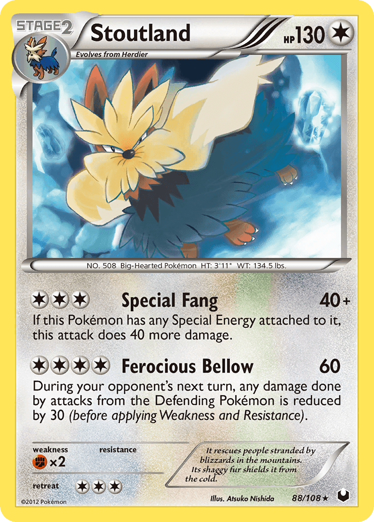 Stoutland, carta 88 de Dark Explorers