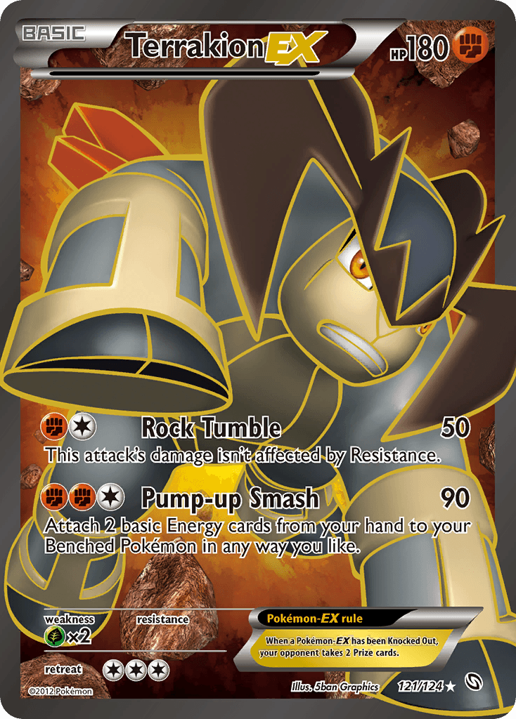 Terrakion-EX, carta 121 de Dragons Exalted