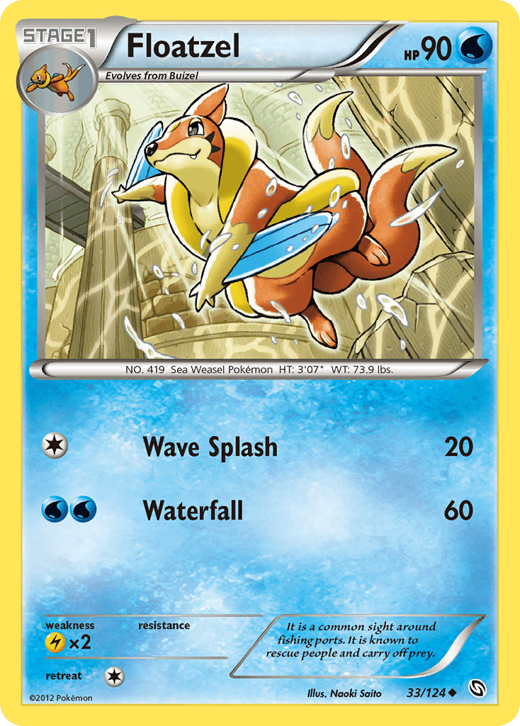 Floatzel, carta 33 de Dragons Exalted