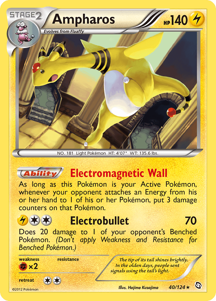 Ampharos, carta 40 de Dragons Exalted