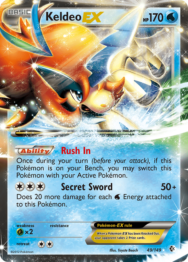 Keldeo-EX, carta 49 de Boundaries Crossed