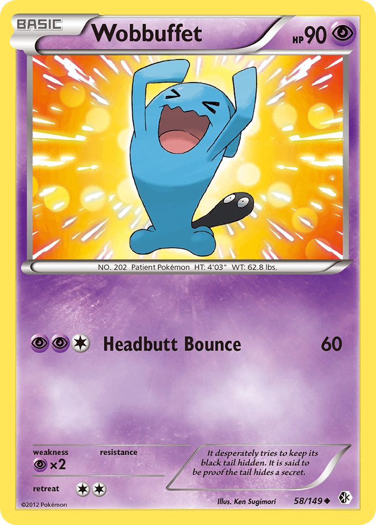 Wobbuffet, carta 58 de Boundaries Crossed