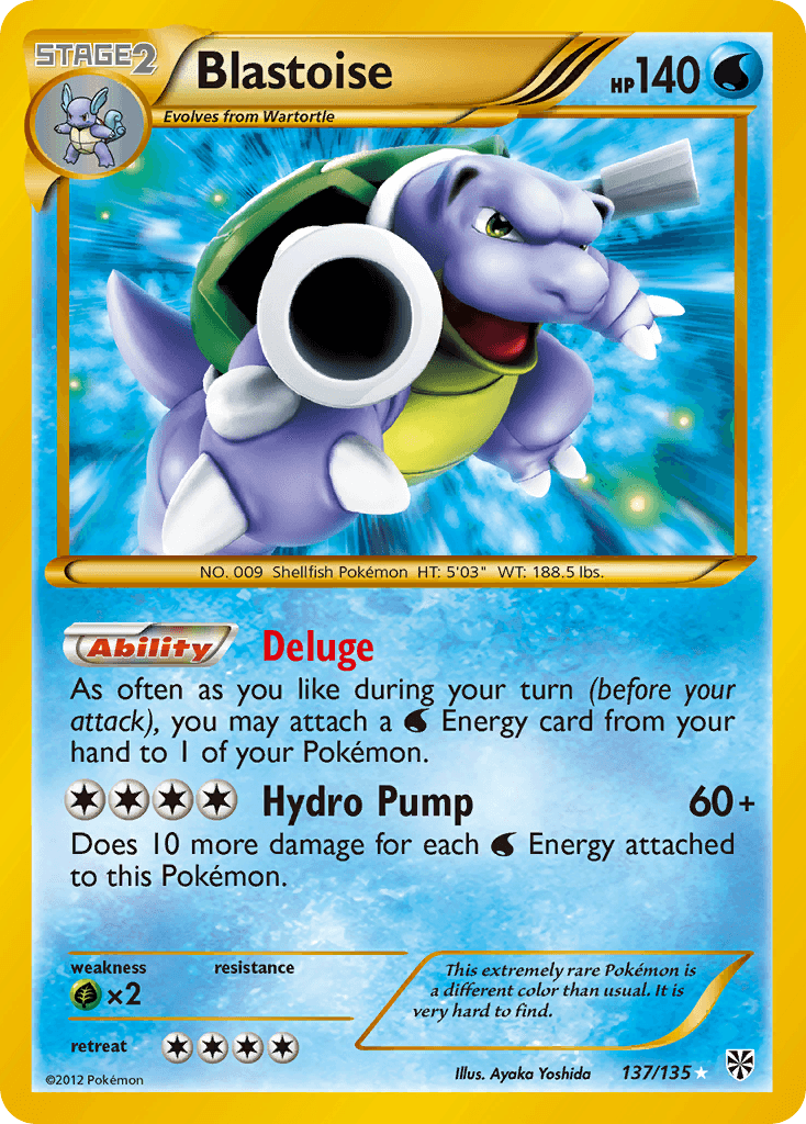 Blastoise, carta 137 de Plasma Storm