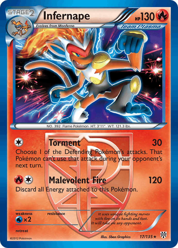 Infernape, carta 17 de Plasma Storm