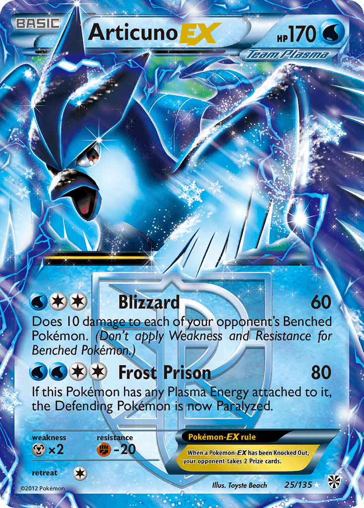 Articuno-EX, carta 25 de Plasma Storm