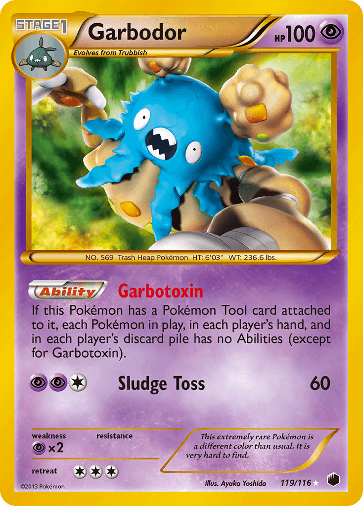 Garbodor, carta 119 de Plasma Freeze