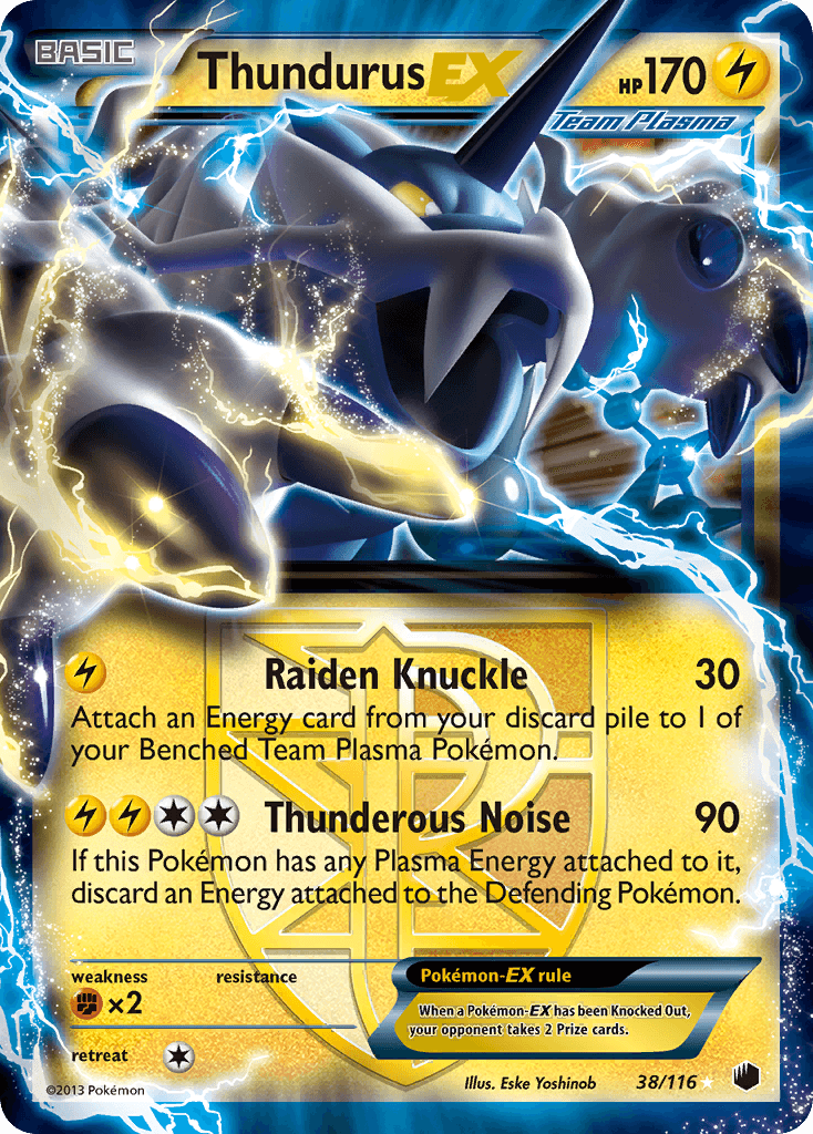 Thundurus-EX, carta 38 de Plasma Freeze