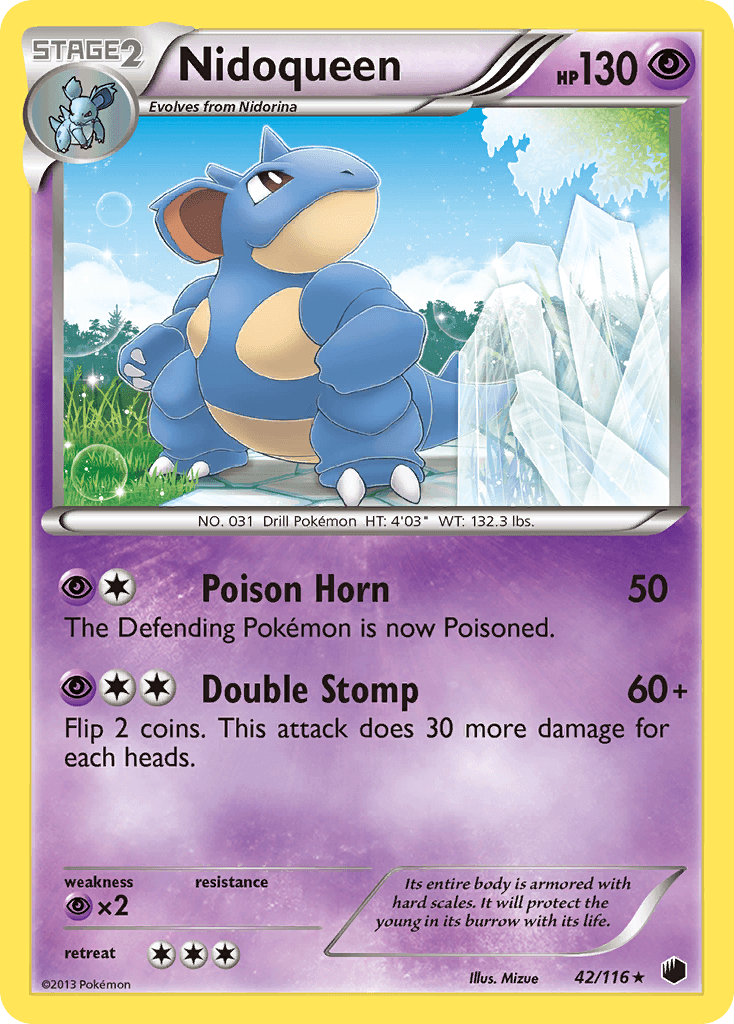Nidoqueen, carta 42 de Plasma Freeze