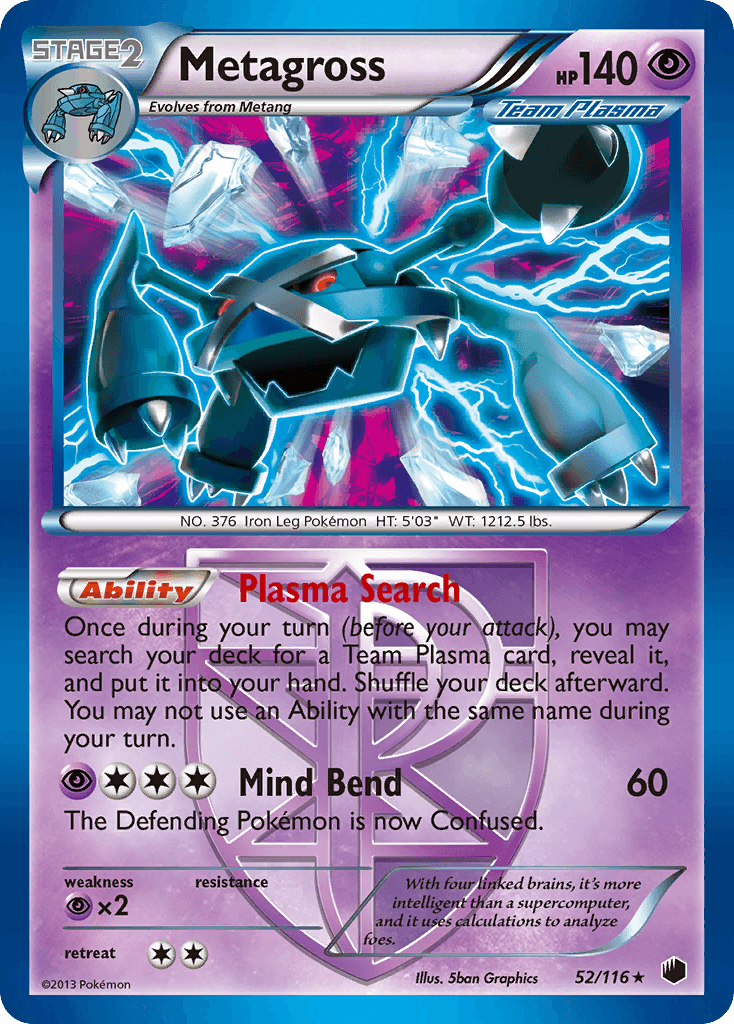 Metagross, carta 52 de Plasma Freeze