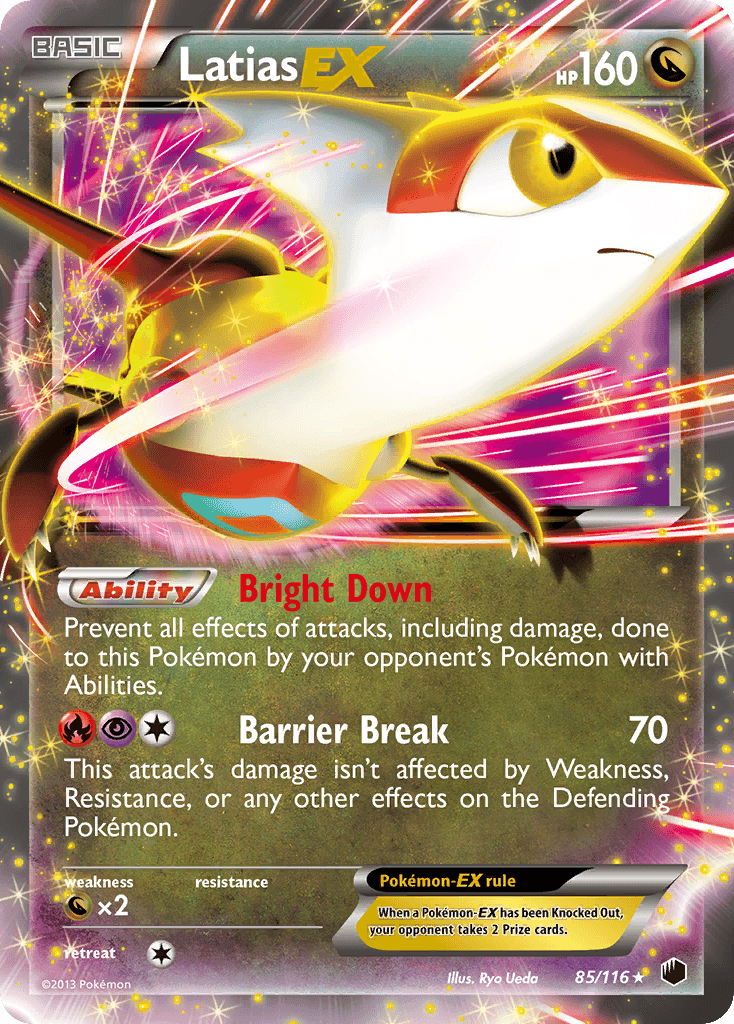 Latias-EX, carta 85 de Plasma Freeze