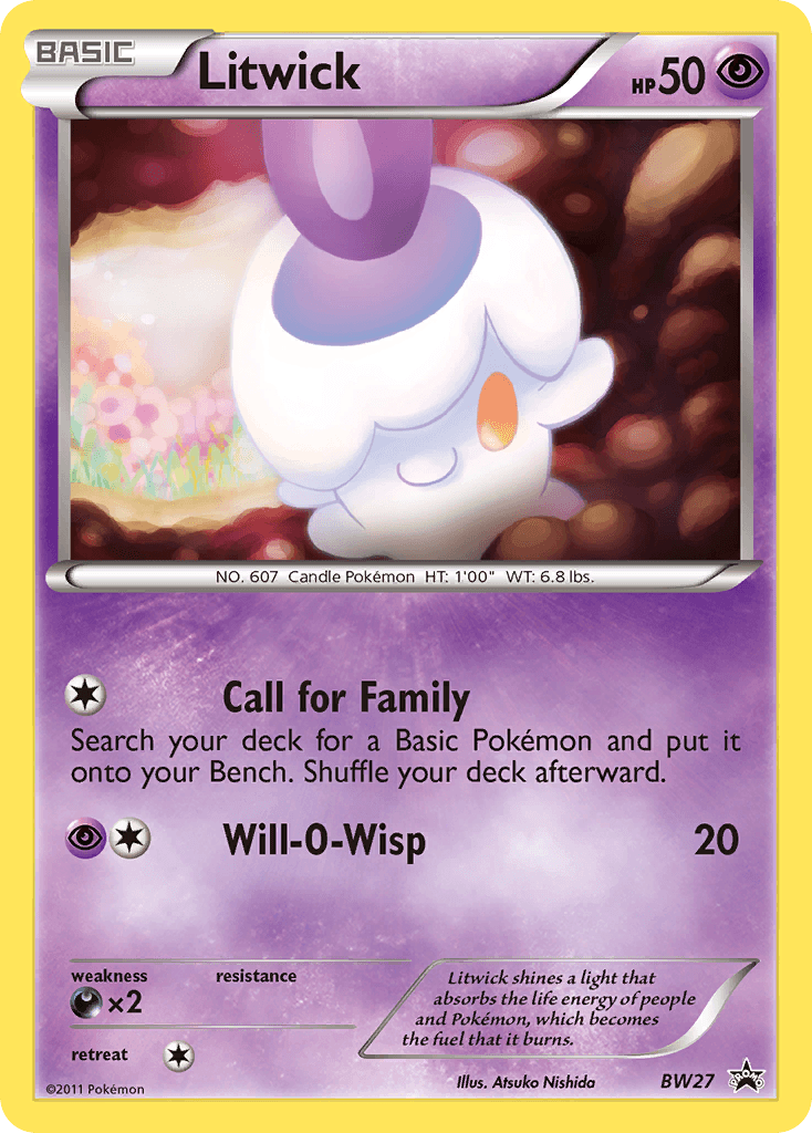 Litwick, carta BW27 de BW Black Star Promos