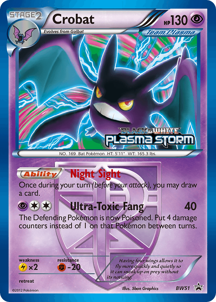 Crobat, carta BW51 de BW Black Star Promos