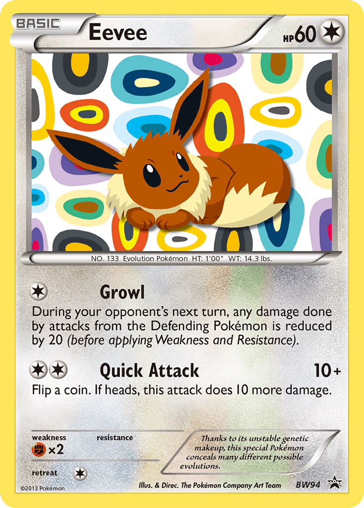 Eevee, carta BW94 de BW Black Star Promos