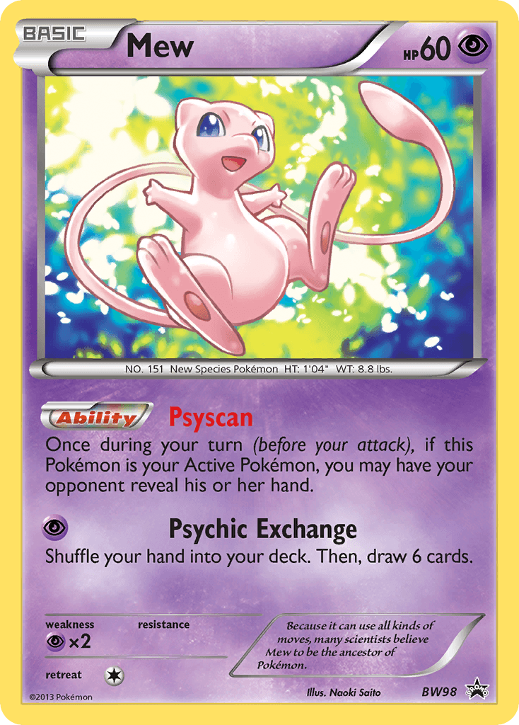 Mew, carta BW98 de BW Black Star Promos