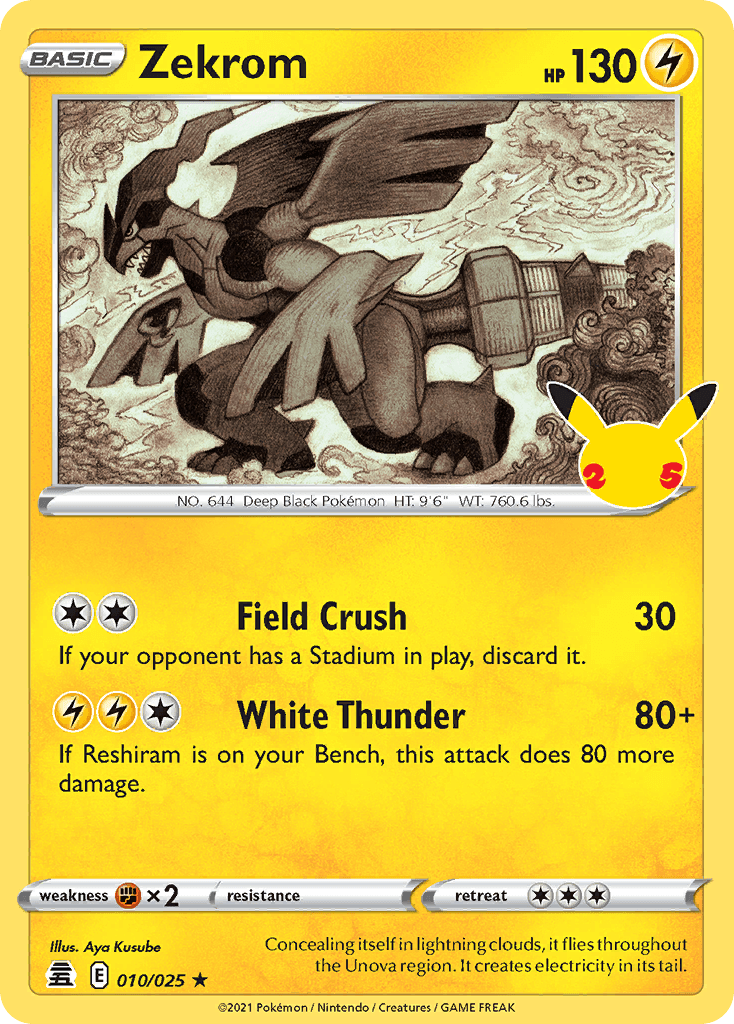 Zekrom, carta 10 de Celebrations