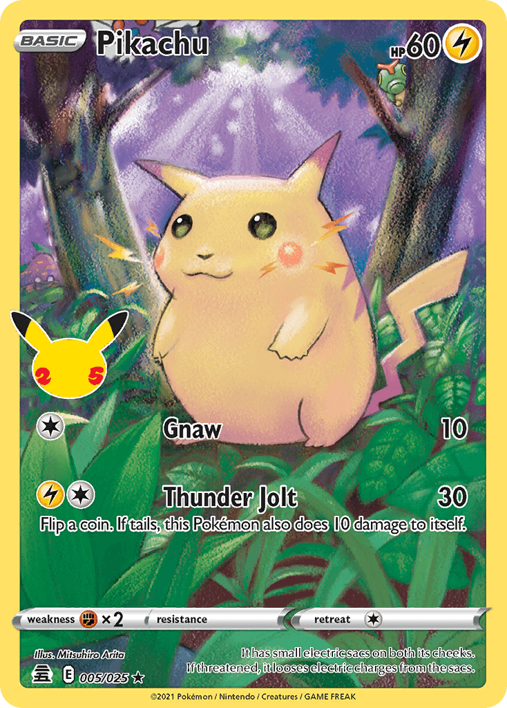 Pikachu, carta 5 de Celebrations