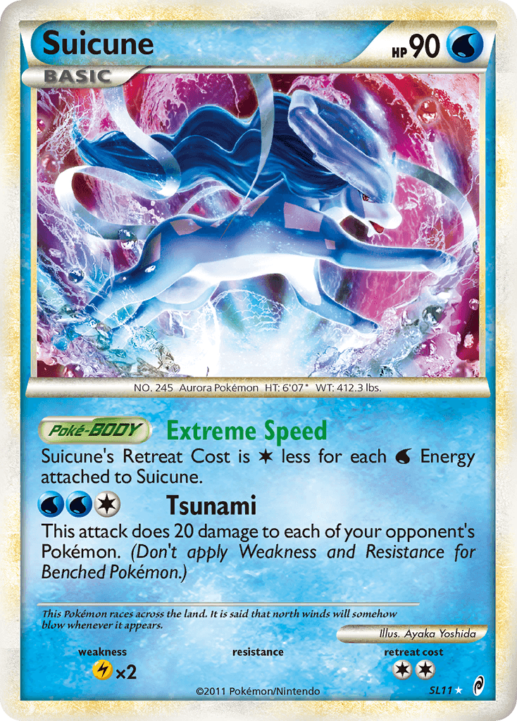 Suicune, carta SL11 de Call of Legends