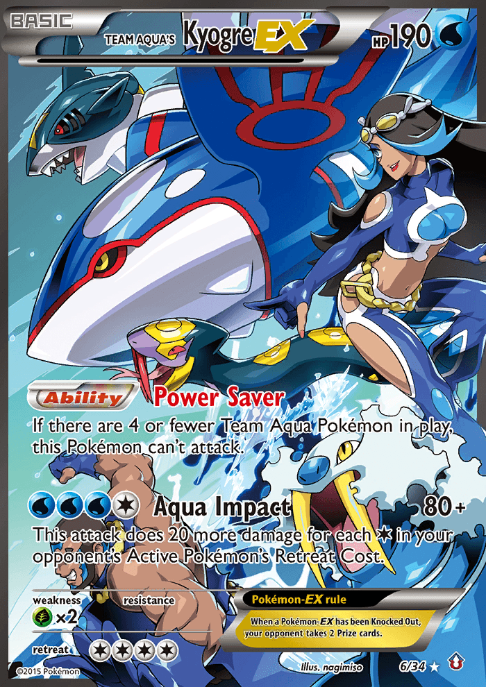Team Aqua's Kyogre EX, carta 6 de Double Crisis