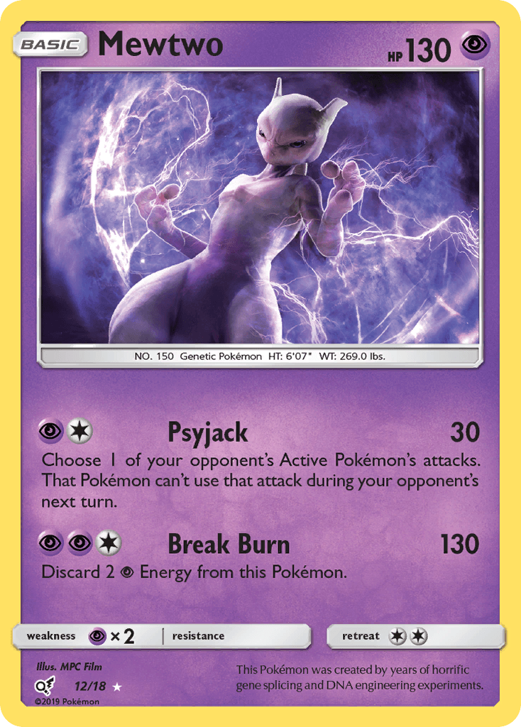 Mewtwo, carta 12 de Detective Pikachu