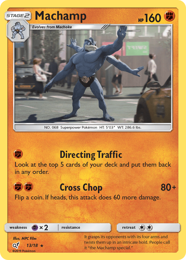 Machamp, carta 13 de Detective Pikachu
