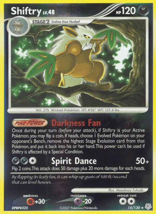 Shiftry, carta 14 de Diamond & Pearl