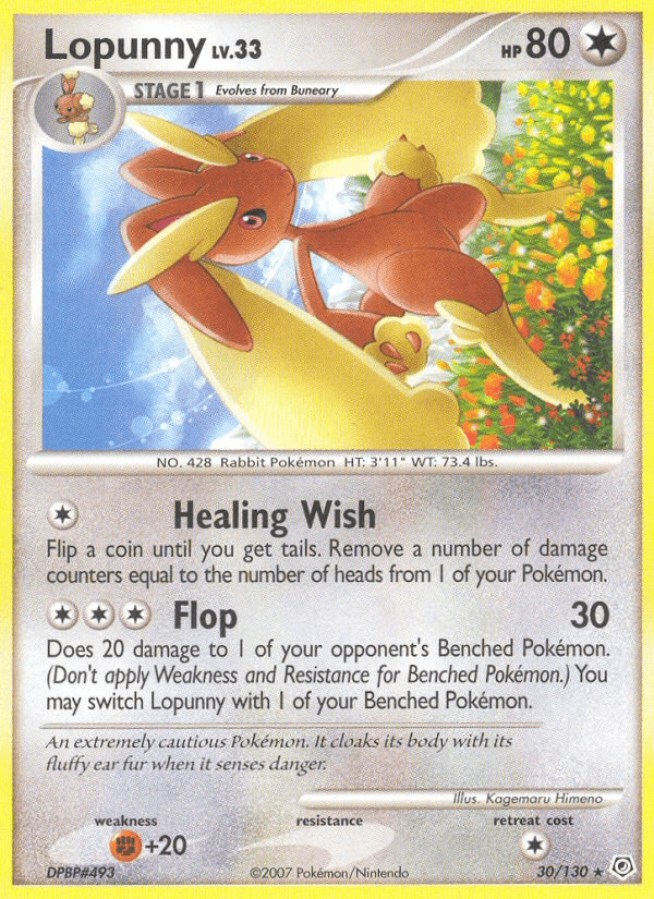 Lopunny, carta 30 de Diamond & Pearl