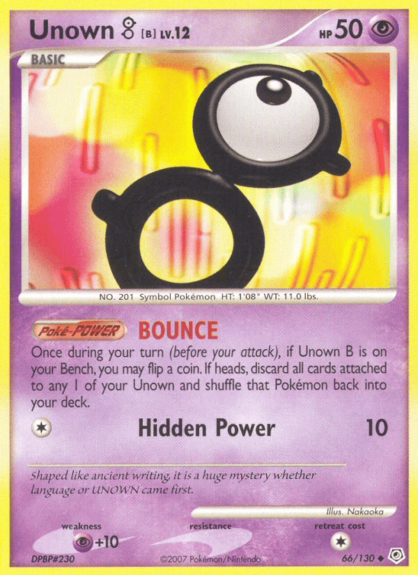 Unown B, carta 66 de Diamond & Pearl