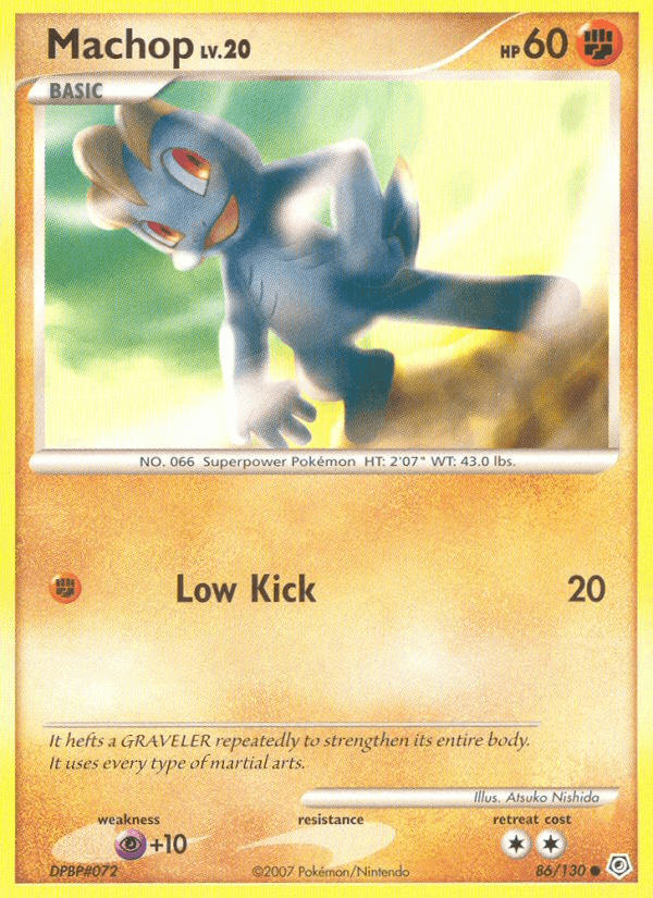 Machop, carta 86 de Diamond & Pearl