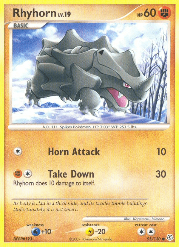 Rhyhorn, carta 95 de Diamond & Pearl