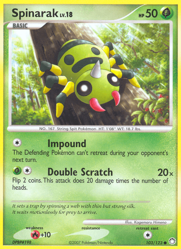 Spinarak, carta 103 de Mysterious Treasures