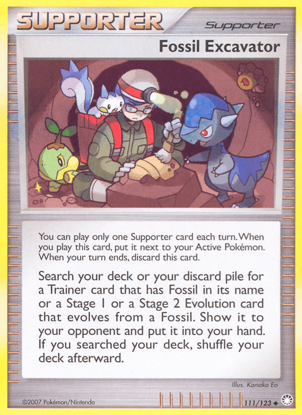 Fossil Excavator, carta 111 de Mysterious Treasures