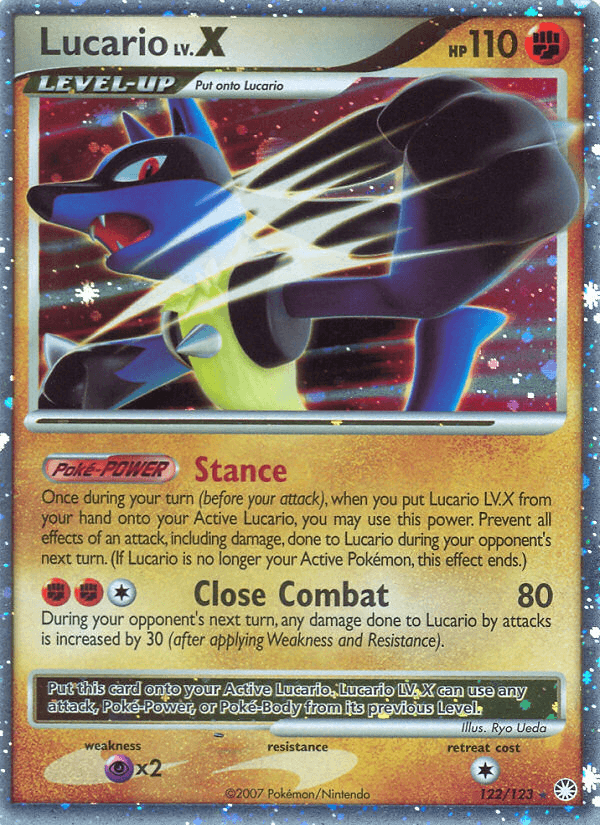 Lucario, carta 122 de Mysterious Treasures