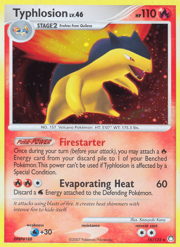 Typhlosion, carta 16 de Mysterious Treasures